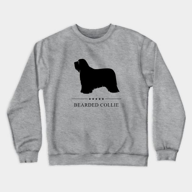 Bearded Collie Black Silhouette Crewneck Sweatshirt by millersye